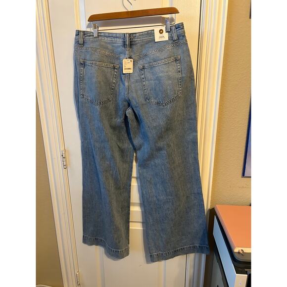 Just Black Denim Jeans Size 31 Wide Leg - Picture 5 of 8